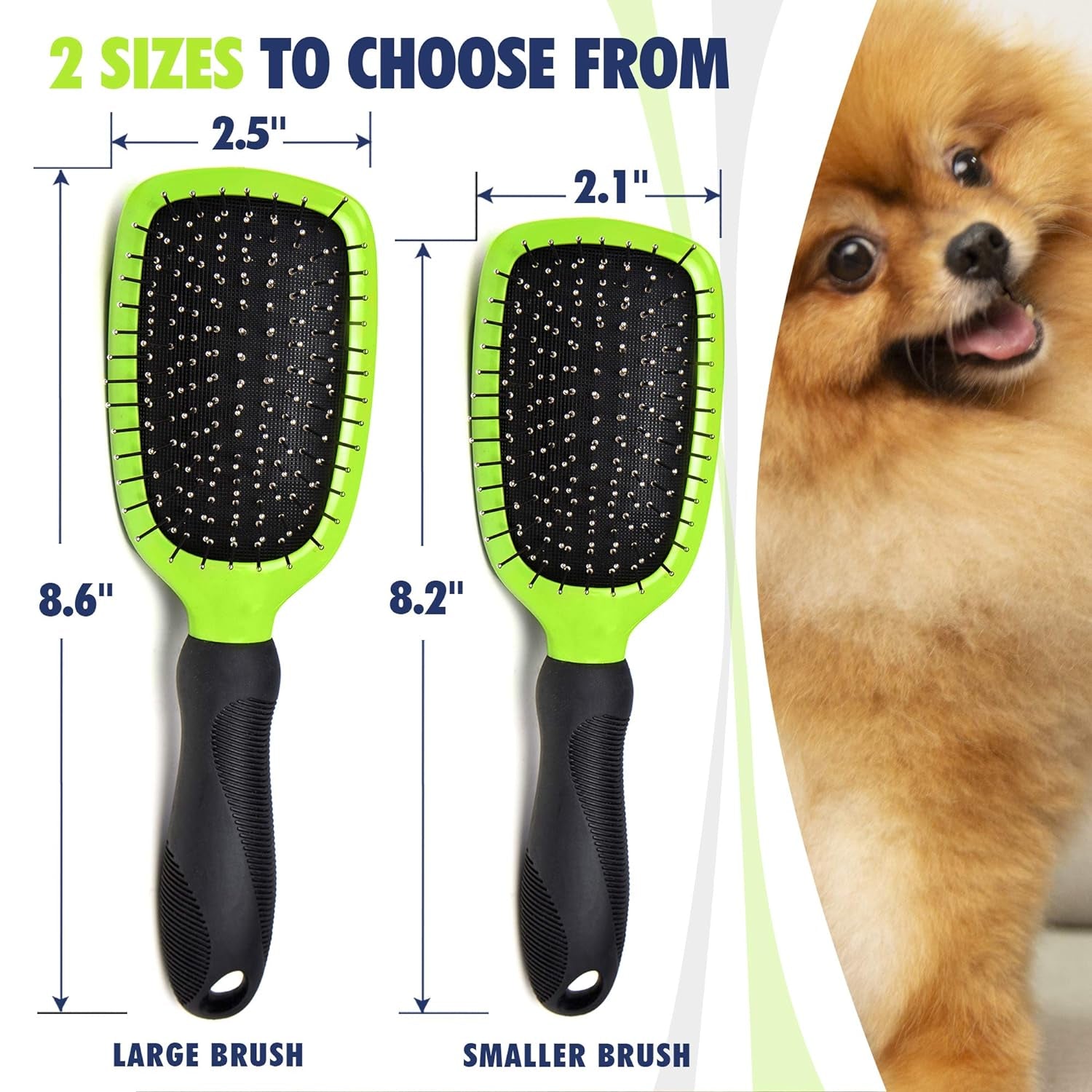 Ultimate Pet Grooming Set for Dogs & Cats - Double-Sided Brush & Comb - Effective Deshedding, Lice & Flea Removal - Comfortable Grip & Soft Bristles