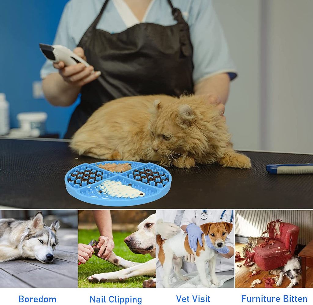 Ultimate Slow Feeder & Licking Mat for Dogs and Cats - Anxiety Relief & Boredom Buster! Perfect for Treats, Grooming, and Bath Time!