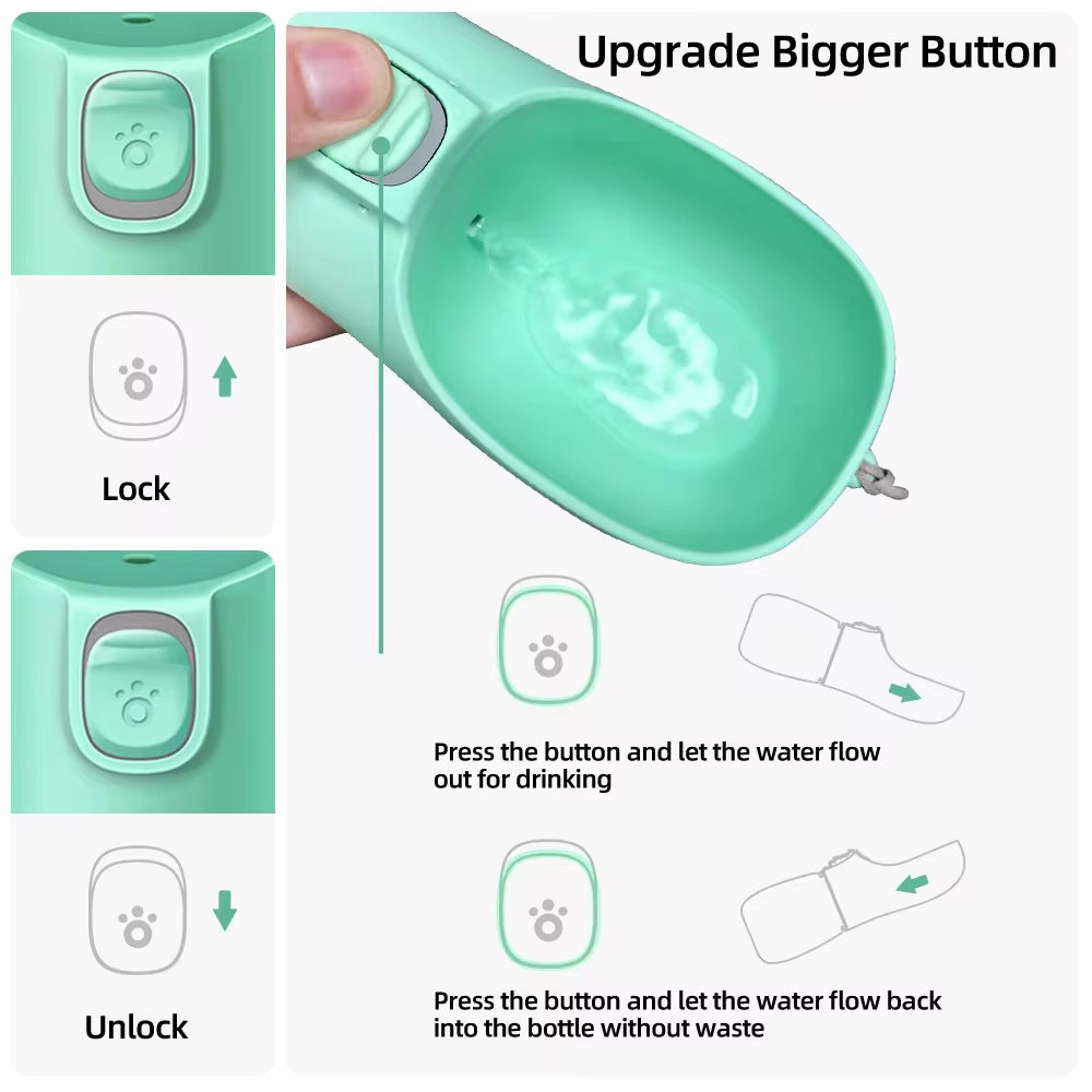 Ultimate Portable Dog Water Bottle - Leakproof Travel Bowl for Dogs & Cats - Perfect for Outdoor Adventures with Small & Large Breeds!