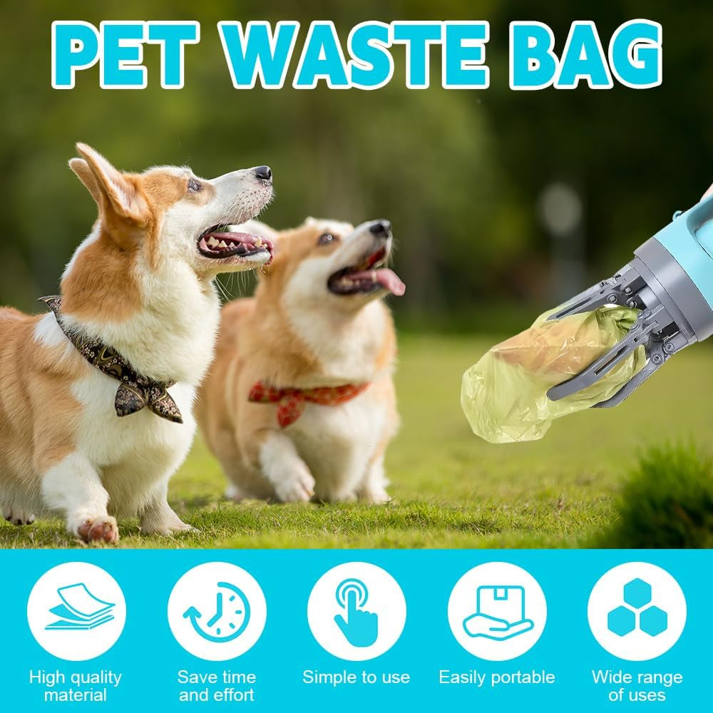 Ultimate Portable Dog Pooper Scooper - No Touch, Leak-Proof Design with Bags Included for Effortless Cleanup! Ideal for All Dog Sizes!
