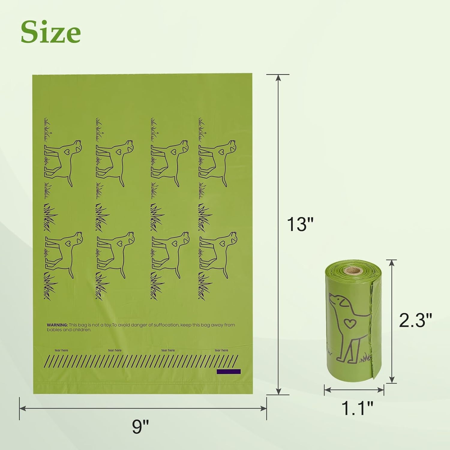 240 Count Lavender Scented Leakproof Dog Poop Bags - Strong & Sturdy 13” x 9” Waste Bags for Pets