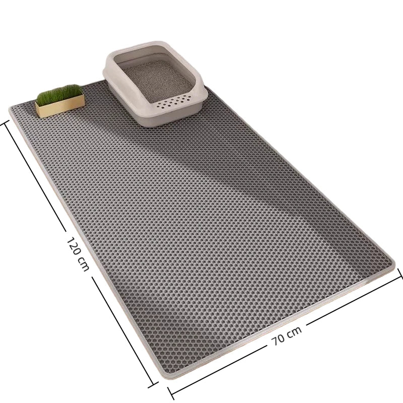 Cat Litter Mat Double Layer Pet Non Slip Big Pet Litter Box Filter MatWear Resistant Waterproof Anti-slip Cat Litter Mat
