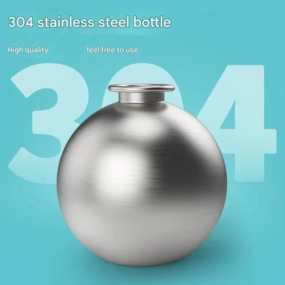 285ML Leak-Proof Feeder Dogs Bottle,Portable Dog Drinker 2-in-1 Stainless Steel Silicon Lightweight Travel Pet Supplies