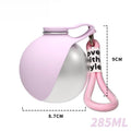 285ML Leak-Proof Feeder Dogs Bottle,Portable Dog Drinker 2-in-1 Stainless Steel Silicon Lightweight Travel Pet Supplies