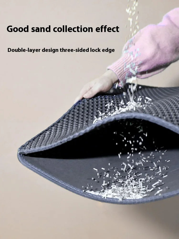 Large Cat Litter Mat Waterproof Double Layer Non Slip Litter Box Tray Pad Washable Durable Pet Toilet Training Mat