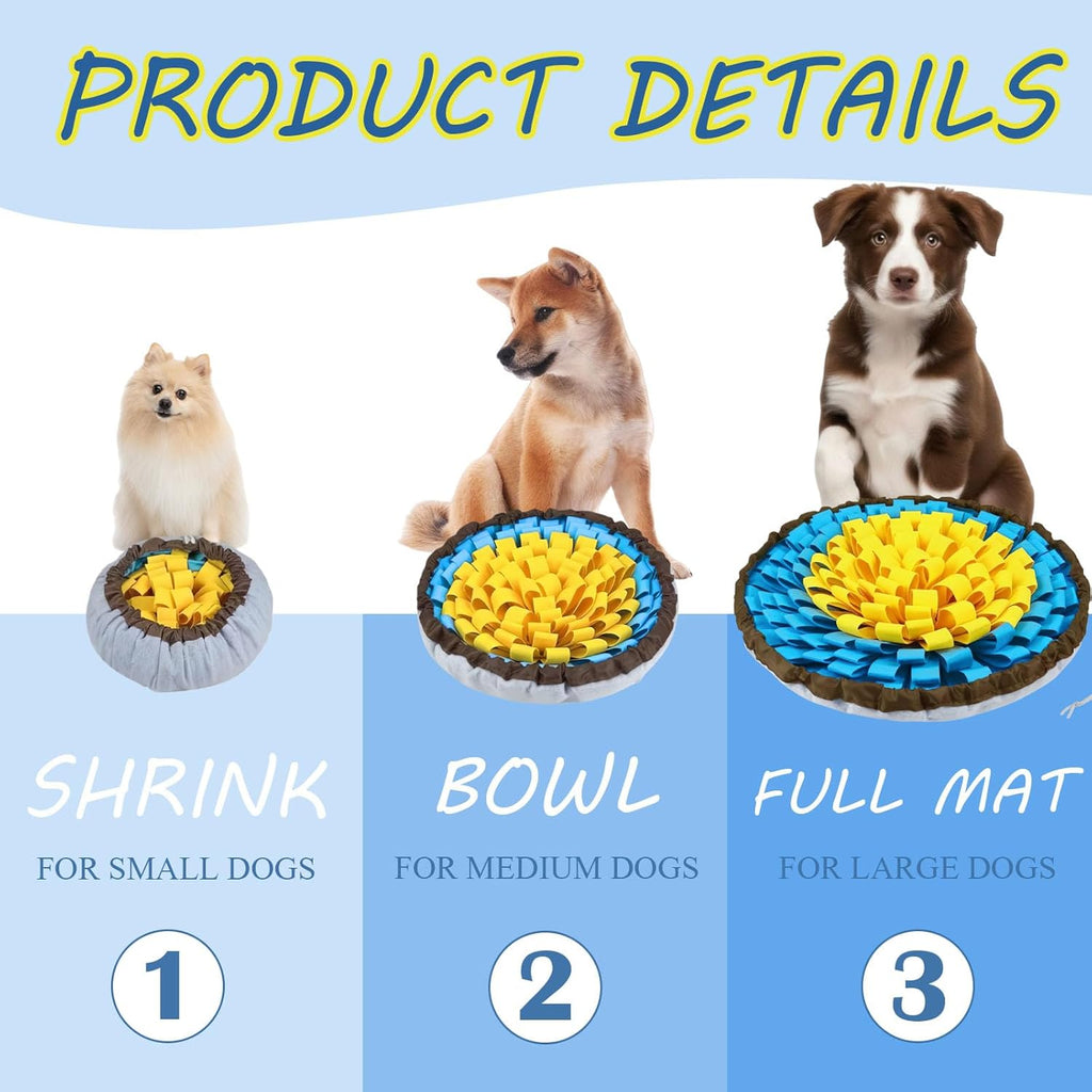 Interactive Snuffle Mat for Dogs - Durable, Non-Slip Sniffing Rug to Enhance Foraging Skills - Perfect for Large Dogs and Puppies