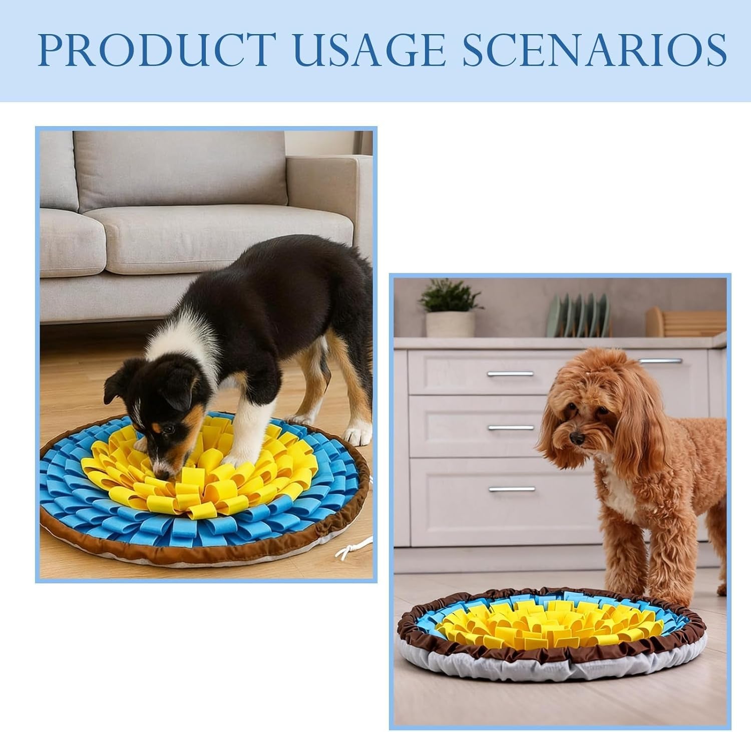 Interactive Snuffle Mat for Dogs - Durable, Non-Slip Sniffing Rug to Enhance Foraging Skills - Perfect for Large Dogs and Puppies