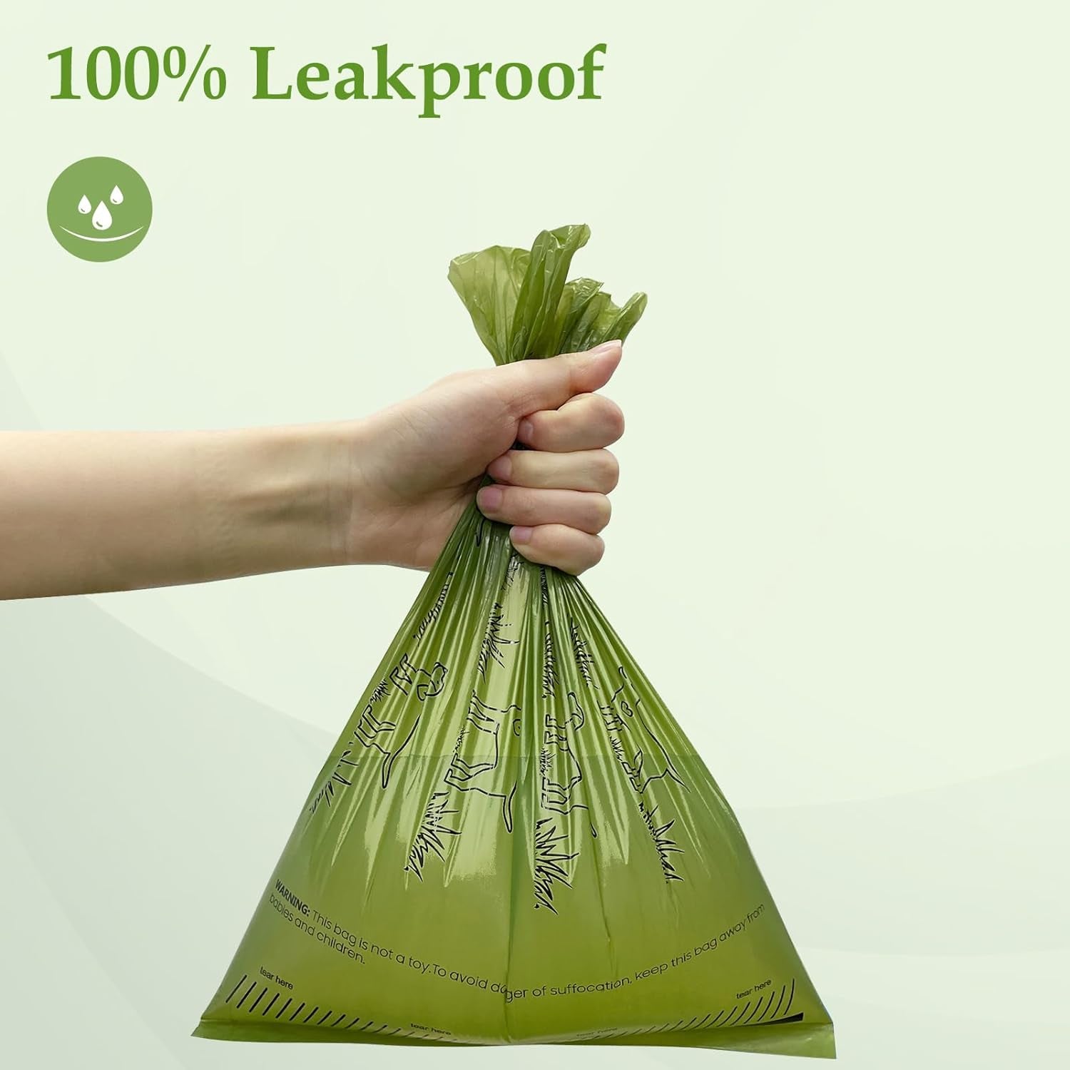 240 Count Lavender Scented Leakproof Dog Poop Bags - Strong & Sturdy 13” x 9” Waste Bags for Pets