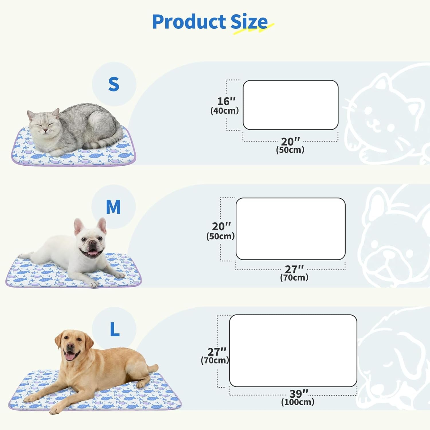 Premium Purple Fish Pet Cooling Mat - Q-Max > 0.345 Ice Silk for Cats & Dogs | Lightweight, Washable, and Perfect for Summer Comfort